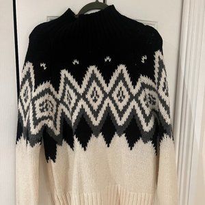 Banana Republic Skye Fair Isle Sweater, White, Size M (new with tags)